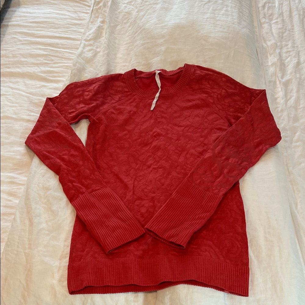 Lululemon Athletica Textured Red Sweater